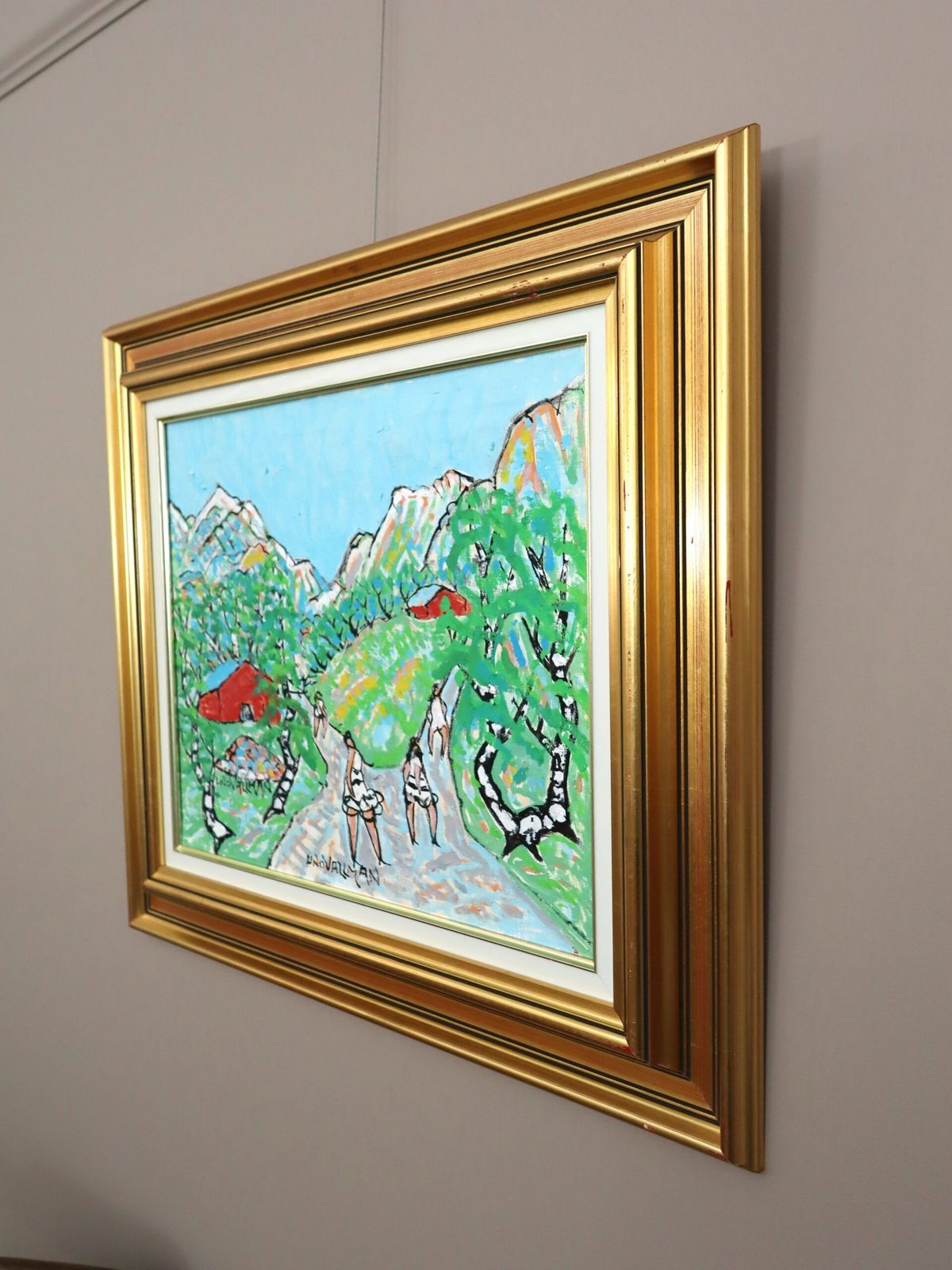 Valley Walk Oil On Canvas., midden 20e eeuw photo for sale