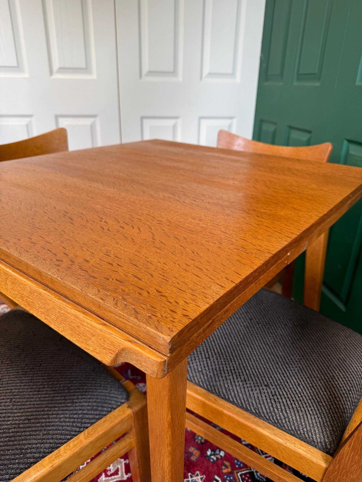 Mid Century Modern 1960s Oak G Plan E Gomme Brandon Extending Square To Rectangular Dining Table And Four Butterfly Chairs photo furniture