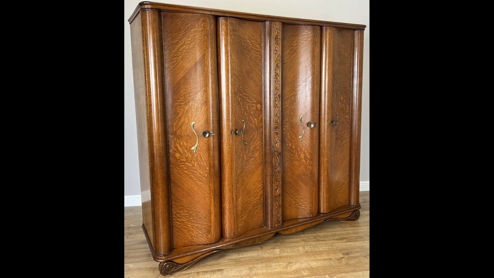 Wardrobe Vintage French Style Four Door Carved Armoire Cabinet Lot 6146 photo furniture