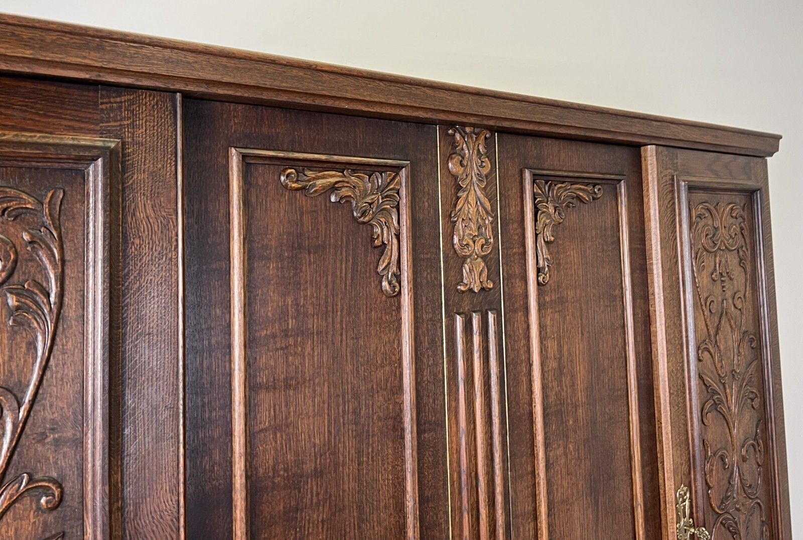Wardrobe Vintage French Style Four Door Carved Armoire Cabinet Lot 6145 photo Furniture