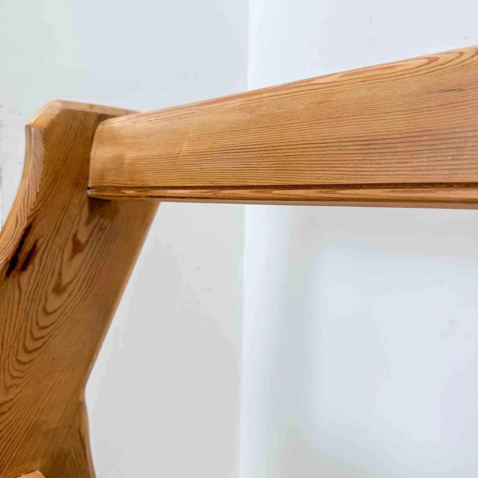 photo for sale Antique Pitch Pine Open Back Church Pew