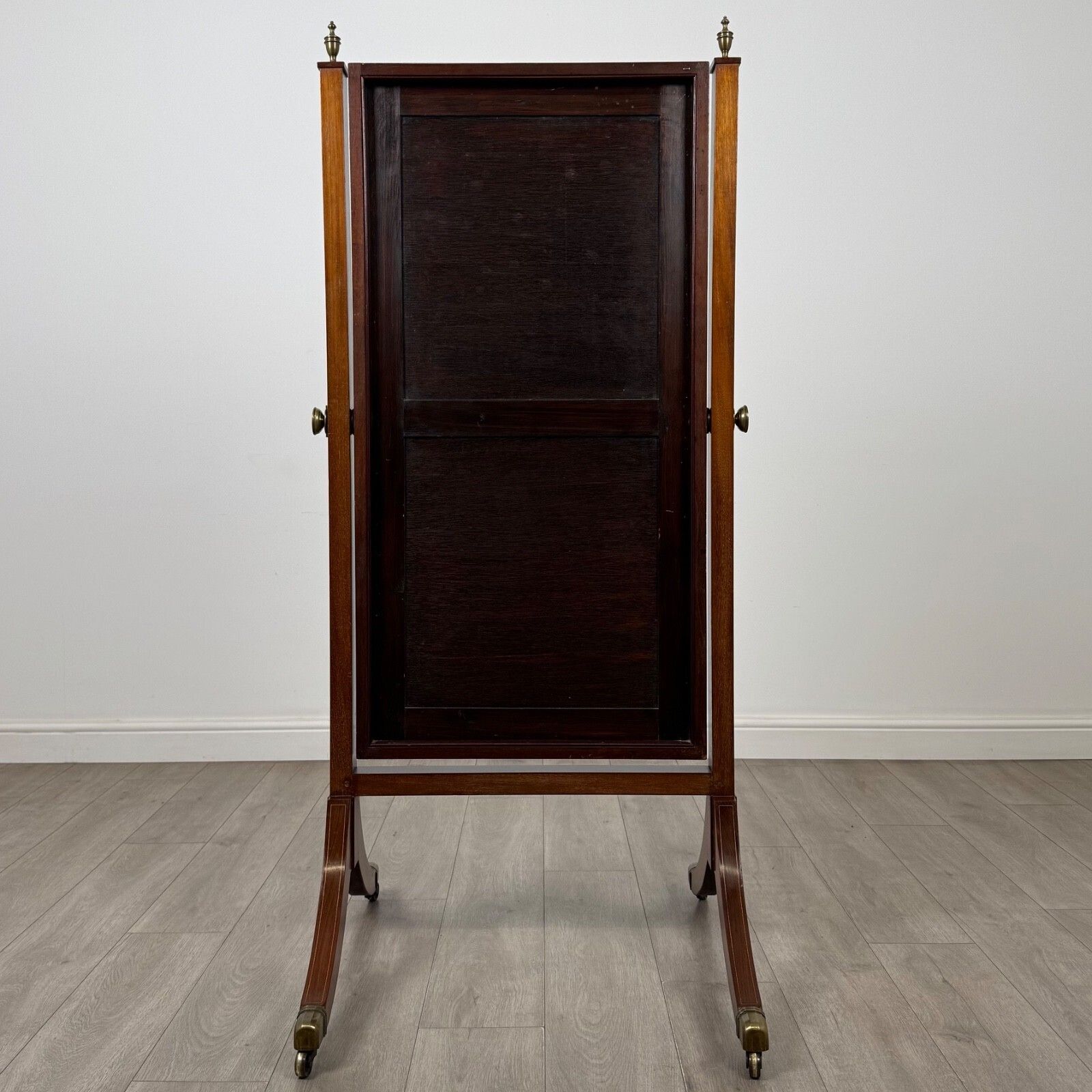 Antique 20th Century Edwardian Cheval Mirror In Mahogany photo 1250.0
