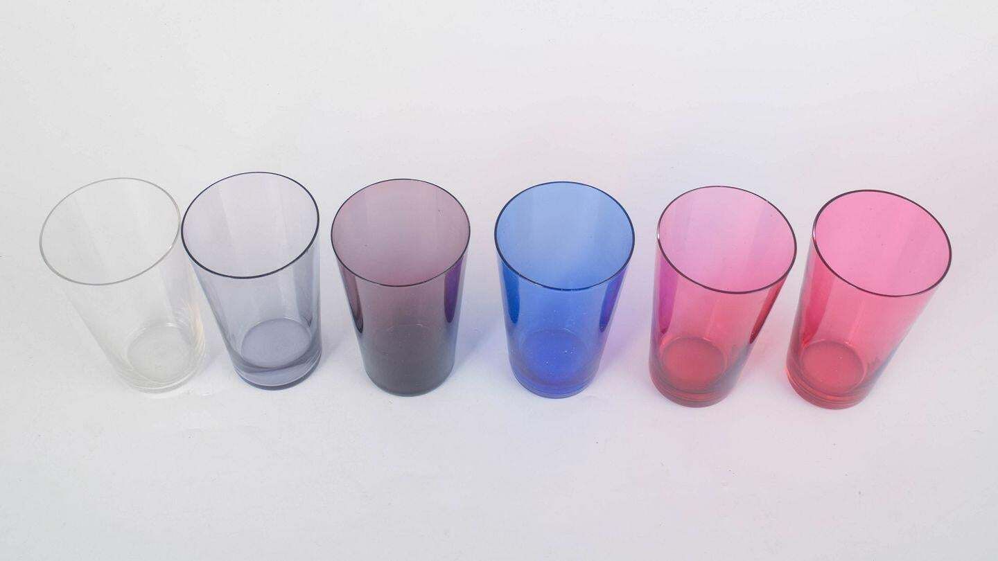 Monica Bratt voor Reijmyre, Zweden. Set van zes drinkglazen. Jaren 1960/70 photo furniture