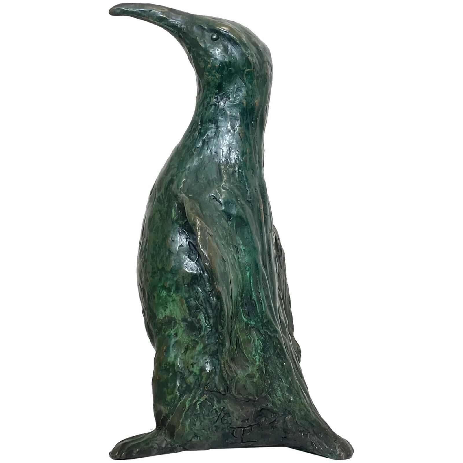 Gepatineerd bronzen beeldje van een pinguïn