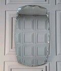 Art Deco Wall Mirror   Vintage Frameless Bevelled Retro Mirror Plate   Bedroom photo furniture