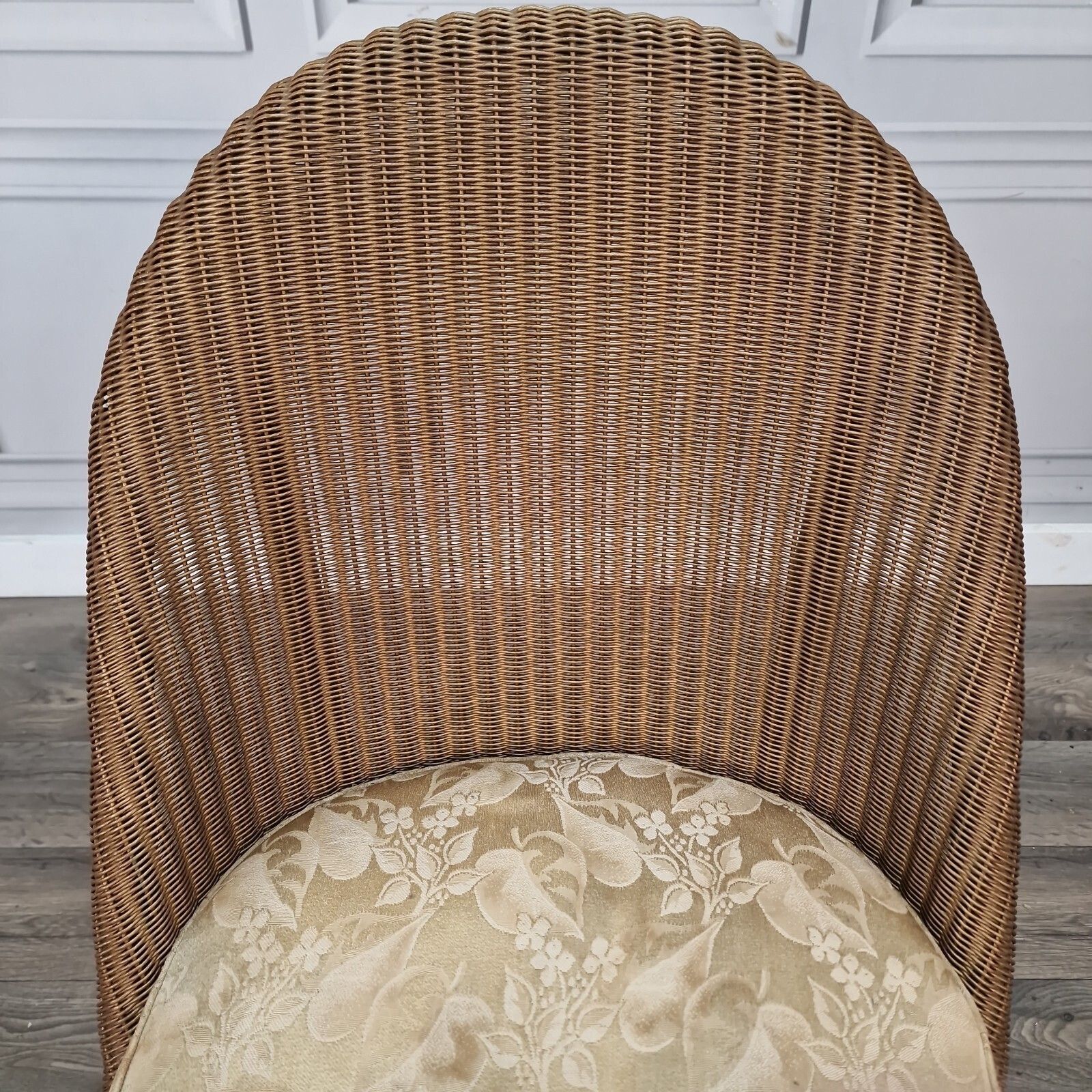 Vintage Low Bedroom Chair   Wicker Tub Occasional Seat   Lloyd Loom Style Retro photo 70.0
