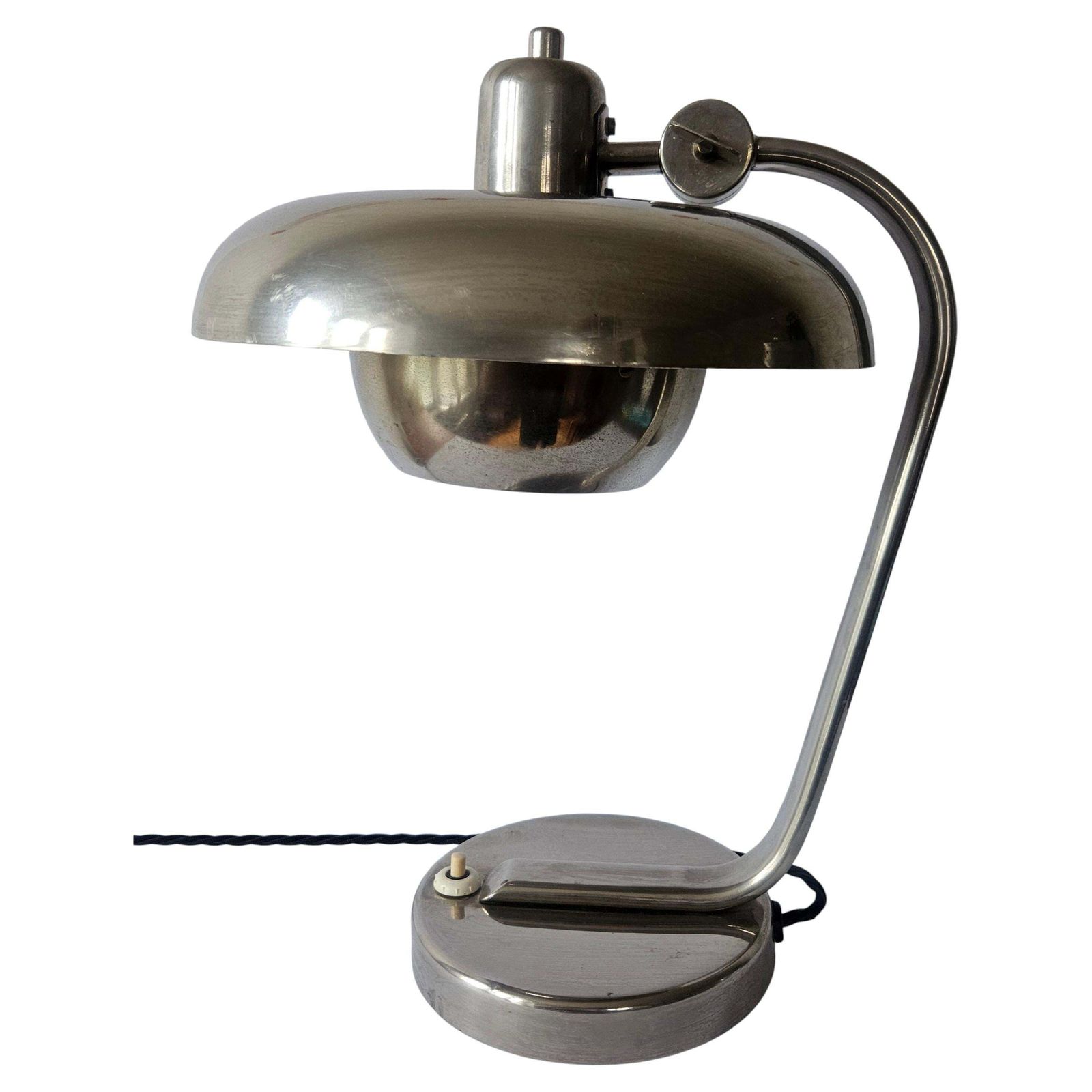 Lampe de table Bauhaus chromée rare, Franta Anyz, fonctionnalisme, Art déco, années 1930