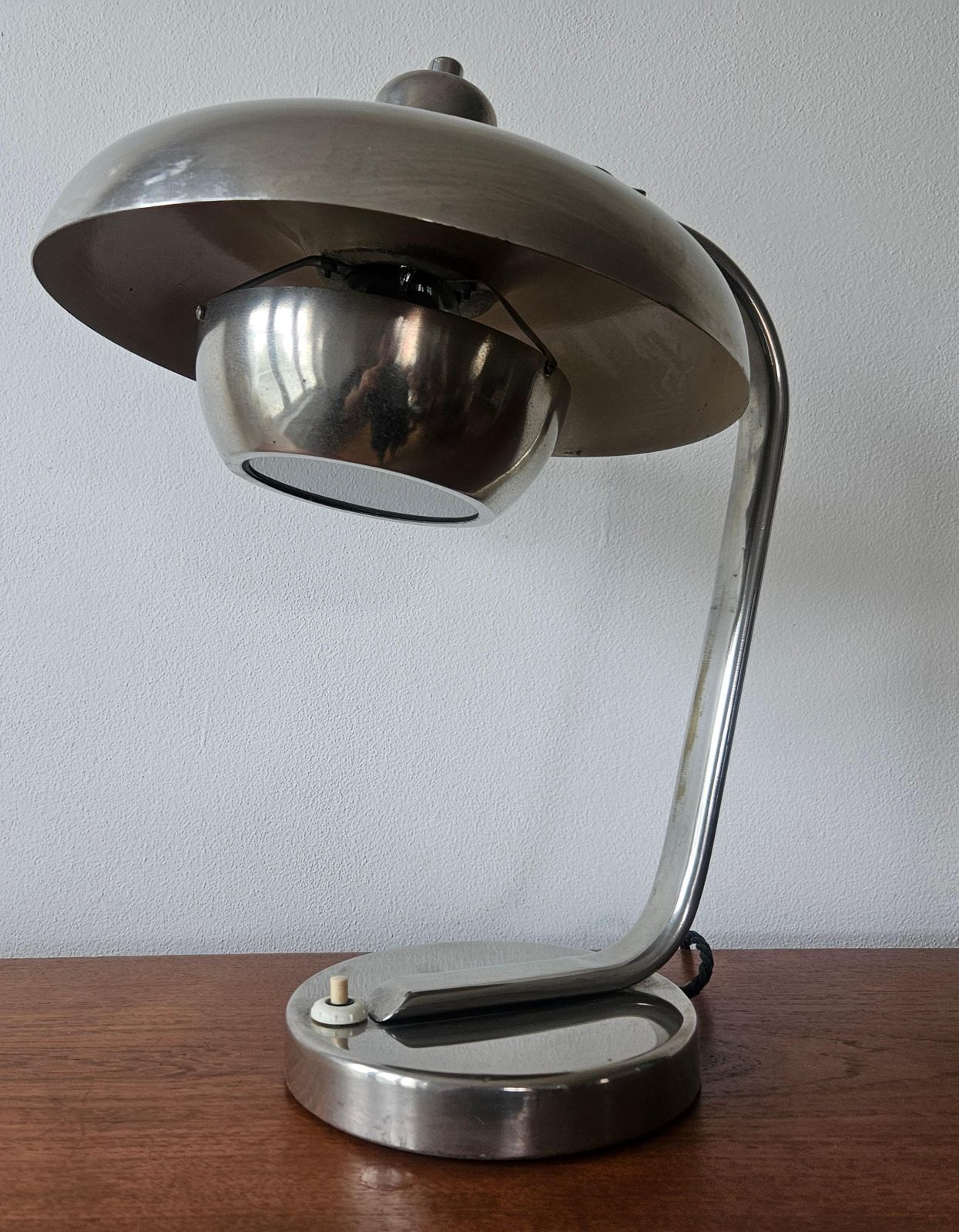Lighting Rare Bauhaus Chrome Table Lamp, Franta Anyz, Functionalism, Art Deco, 1930s photo