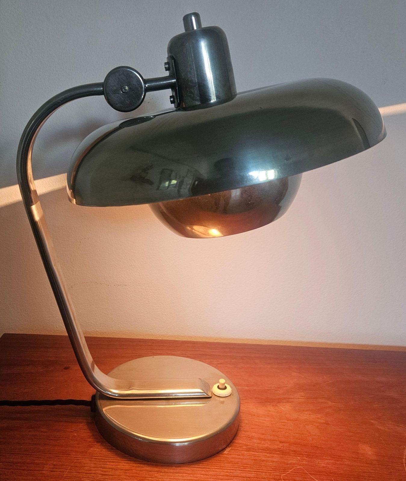 photo buy Rare Bauhaus Chrome Table Lamp, Franta Anyz, Functionalism, Art Deco, 1930s