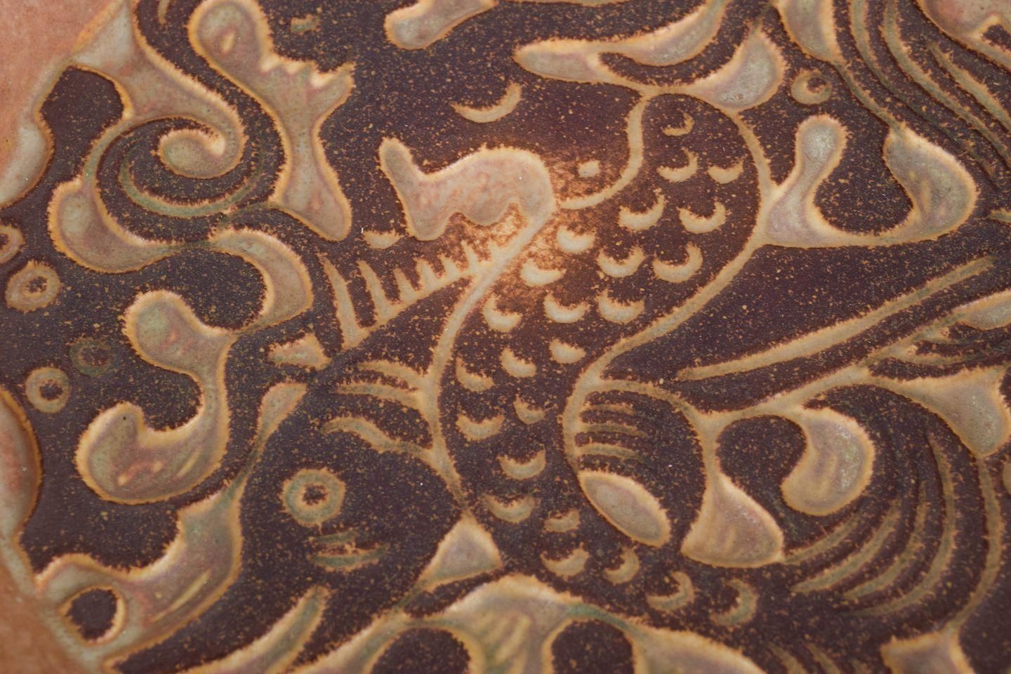 Michael Andersen. Stoneware Bowl With Mermaid And Fish Motif, 1960s/70s photo Home Decor