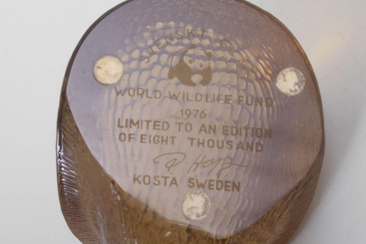 Paul Hoff voor Kosta Boda / WMF. Kunstglazen figuur van een egel. 1976 photo Woonaccessoires