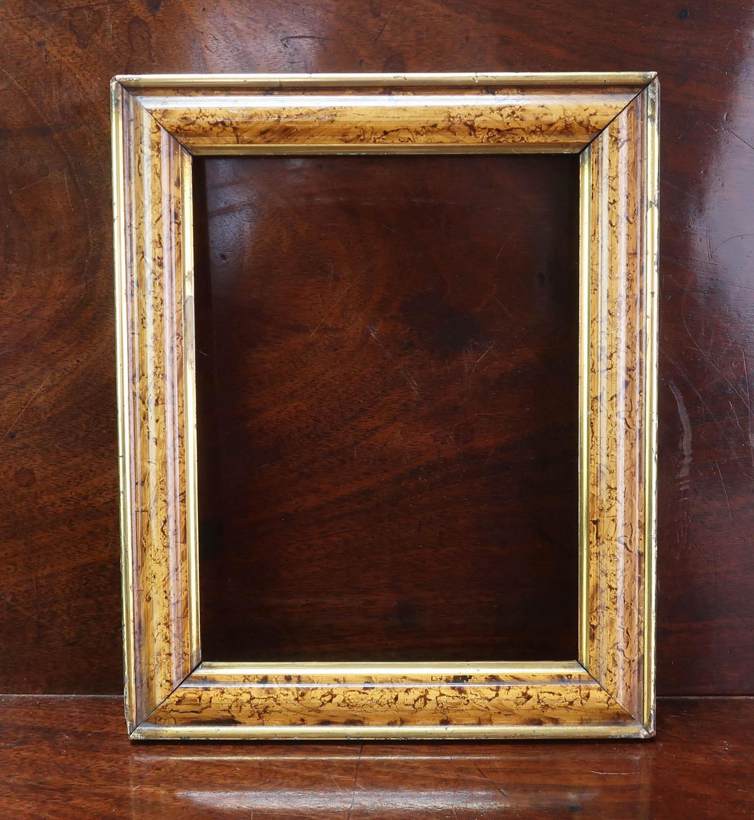 Klein antiek faux-burrwalnoot fotolijstje, Engels, 19e eeuw photo furniture