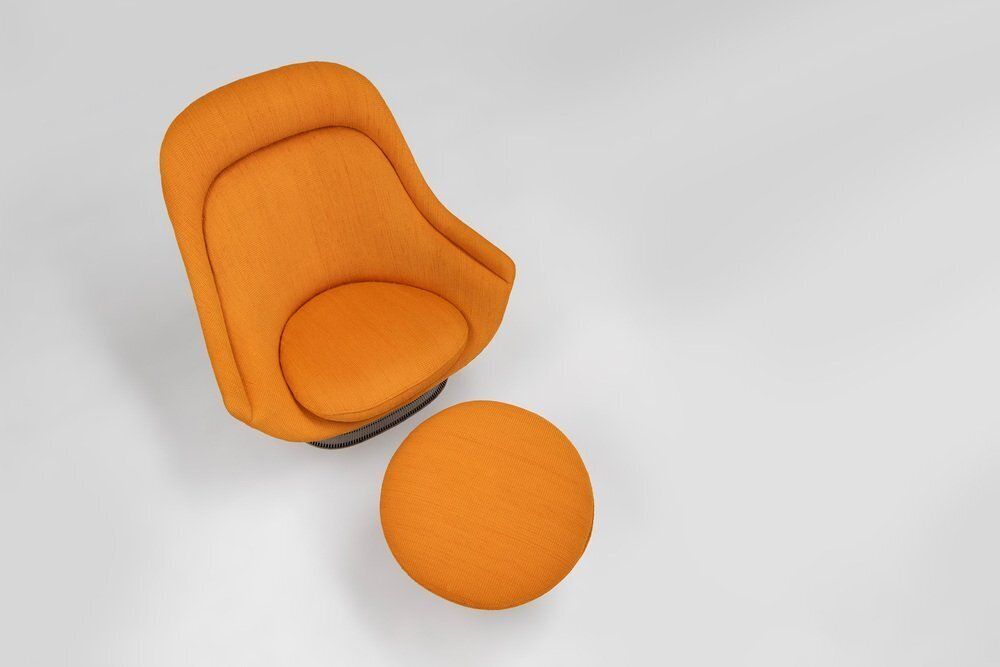 15201.0 Set Of Model 1705 Easy Chair And Ottoman By Warren Platner For Knoll 1966 photo