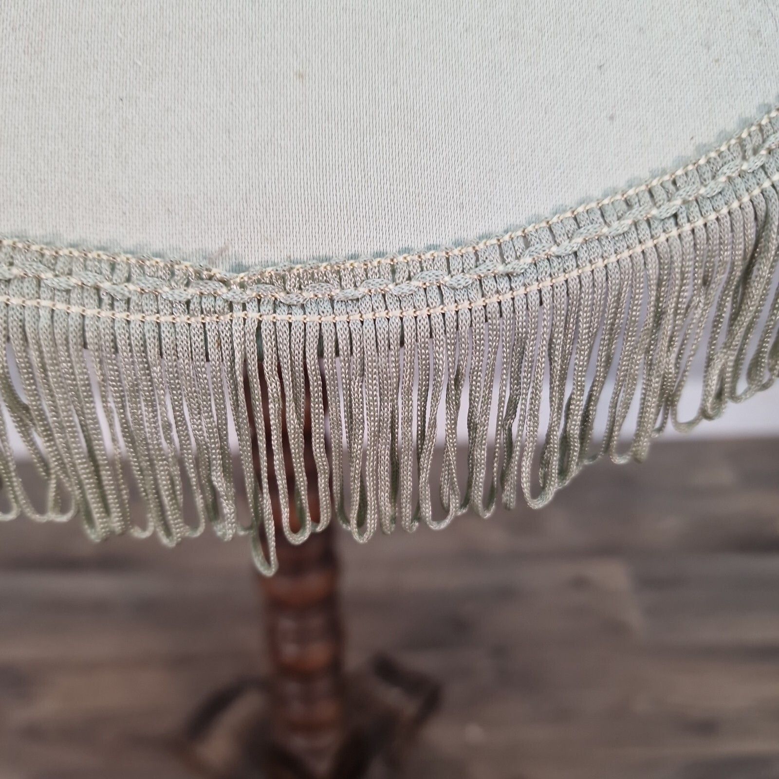 Vintage Large Lampshade   Fringe Trim Fabric Standard Lamp Light Shade   Retro photo vinterior