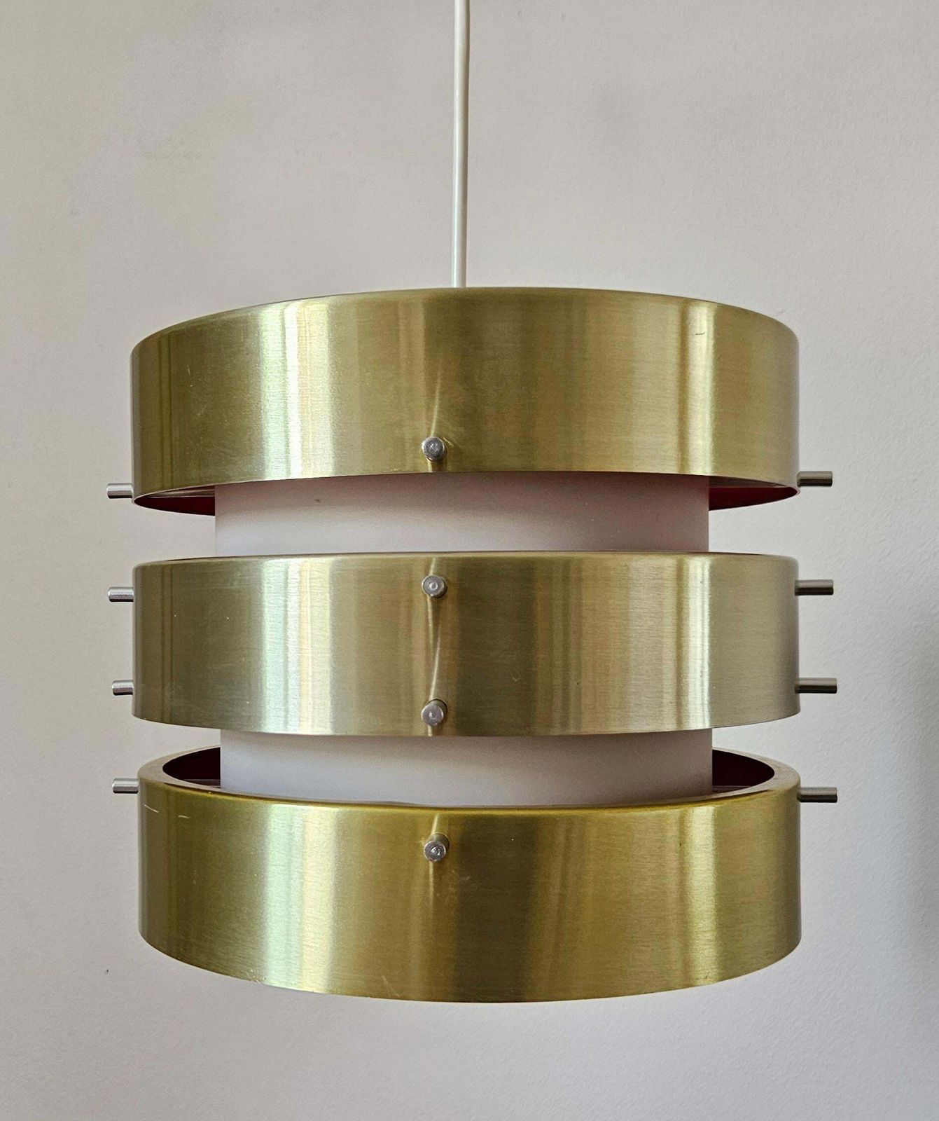 Lighting Rare Midcentury Pandant In Style Of Jo Hammerborg, Denmark, 1970s photo