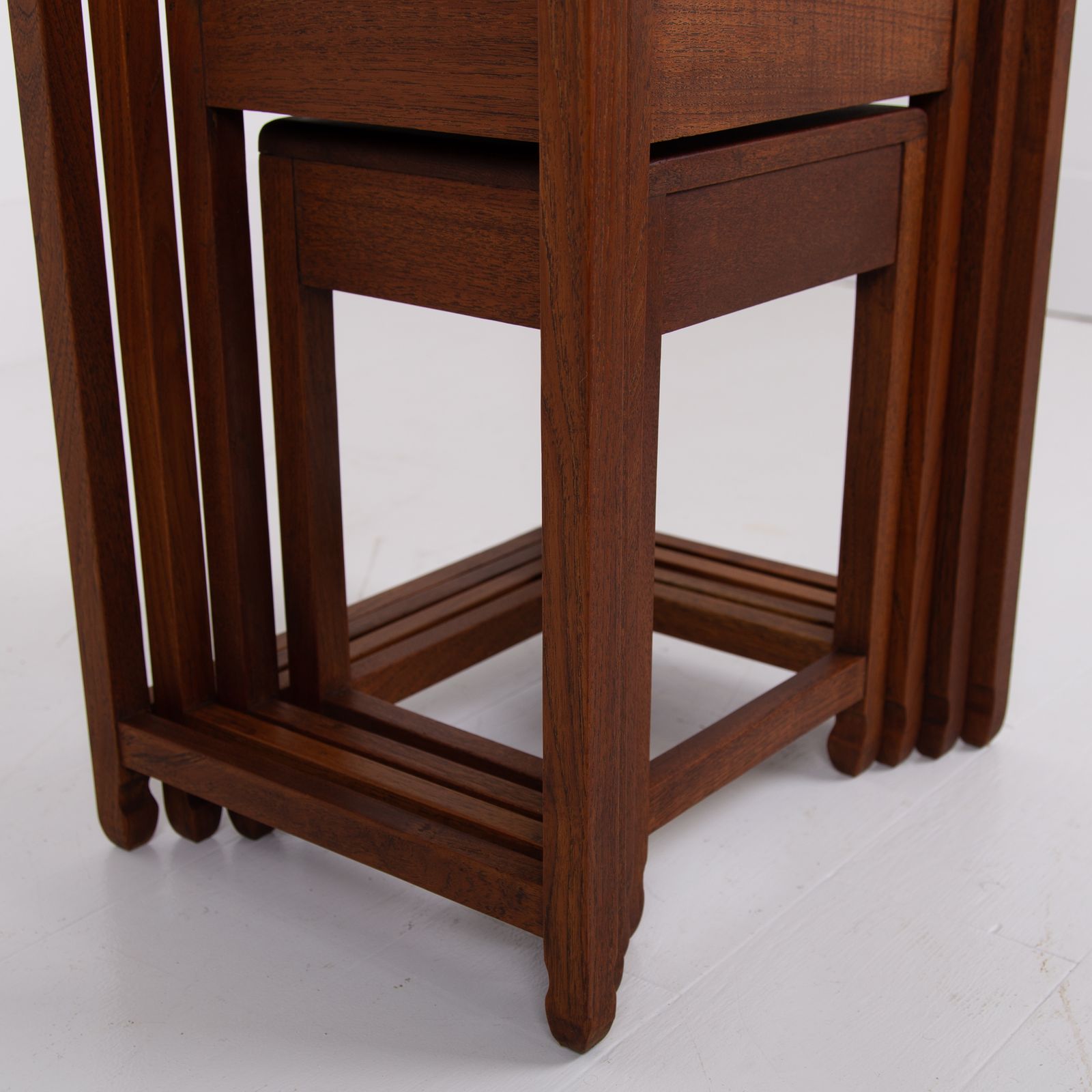 Art Deco Nest Of Four Side Tables In Teak photo buy