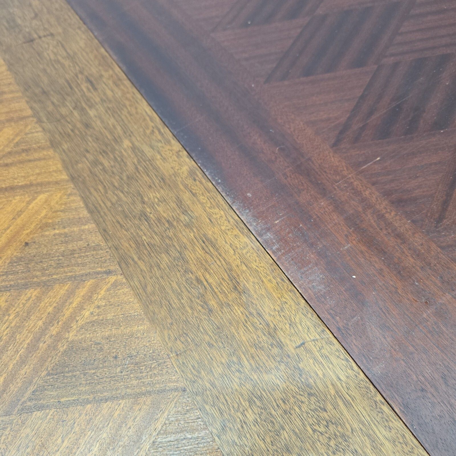 photo vinterior Antique Walnut Dining Table   Large Extending Parquetry Top   Solid Wood Carved