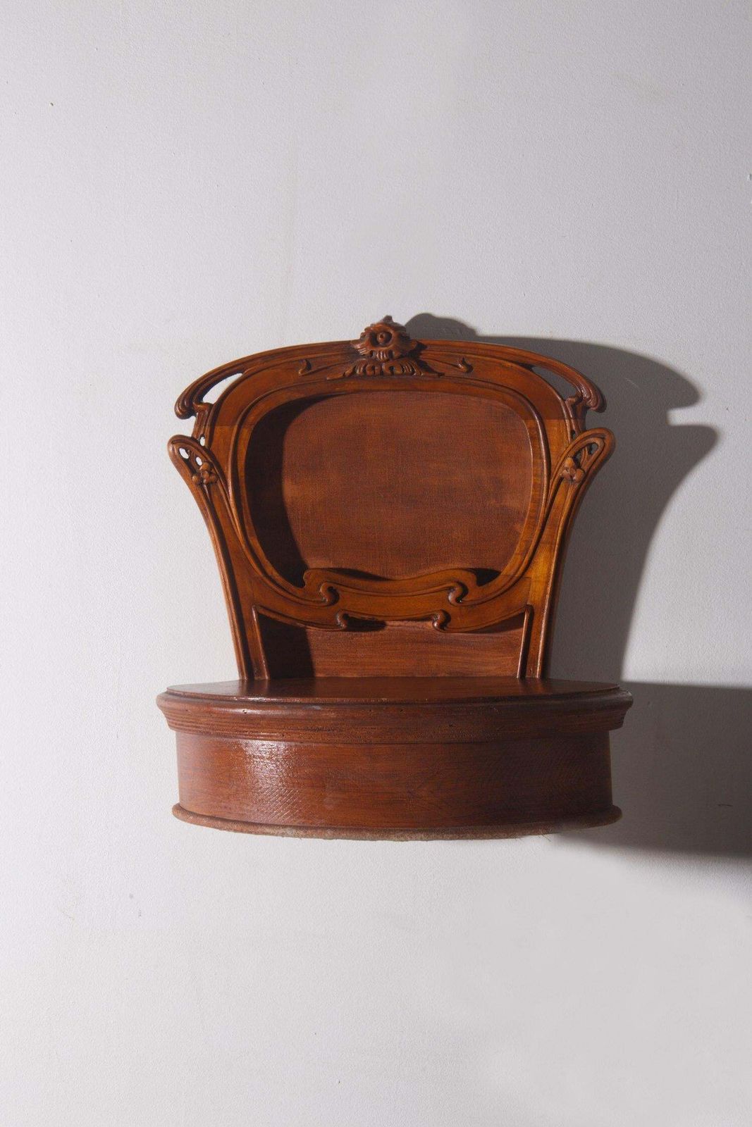 Italian Art Deco Era Wall Mounted Bedside Tables With Floral Inlays photo buy