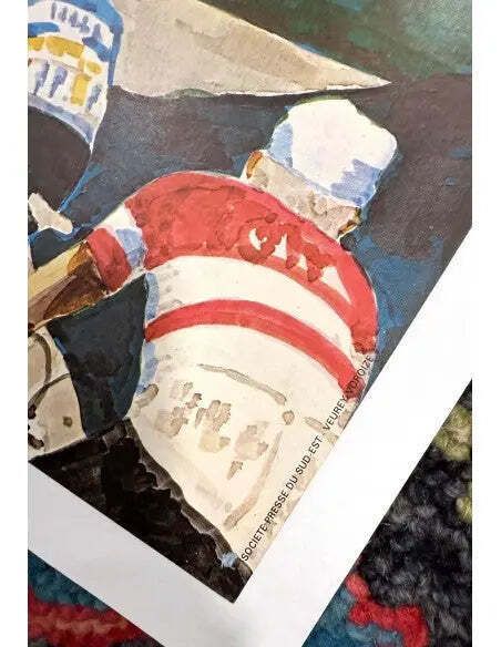 Affiche lithographique vintage du Critérium du Dauphiné Libéré 1986 photo Art