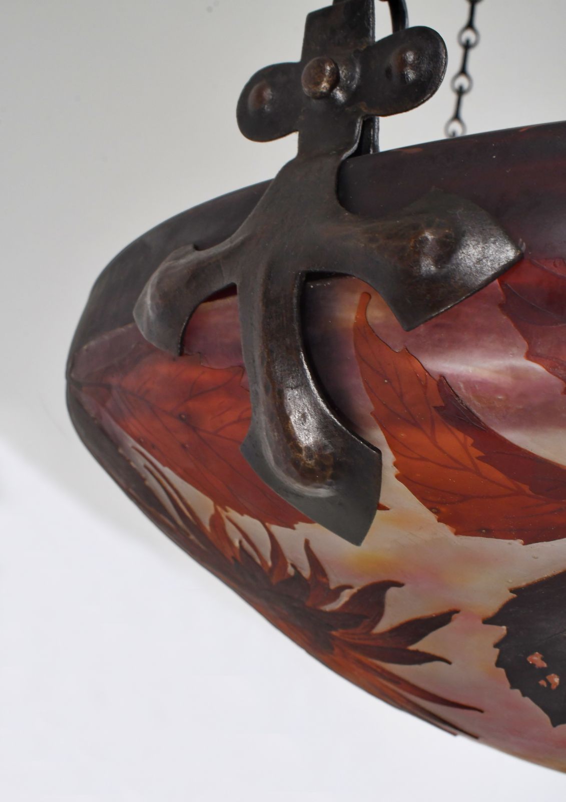 A French Art Deco Pendant Light By Daum & Majorelle 1925 France photo vinterior