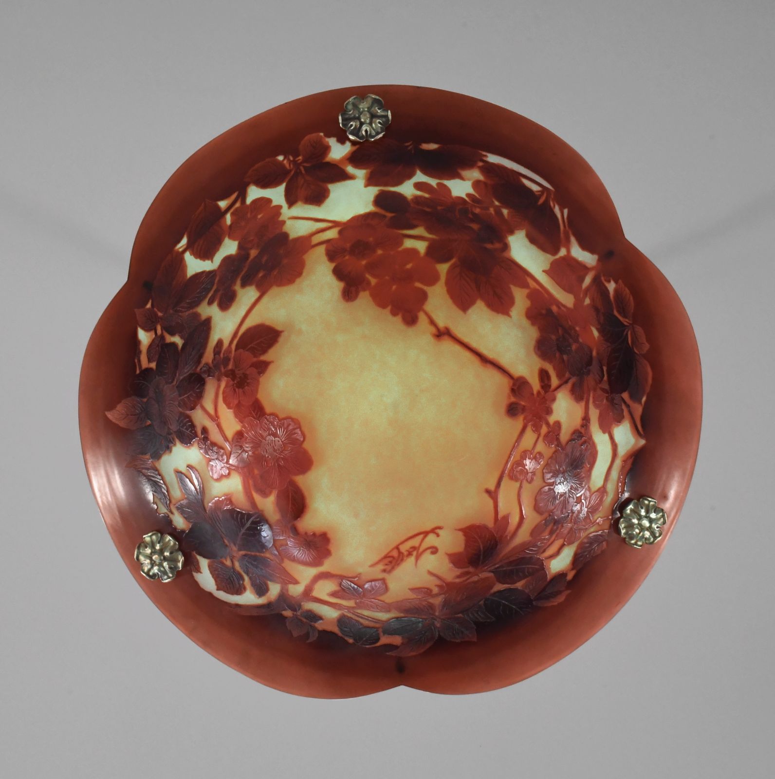 Franse art deco cameo hanglamp van Gallé, jaren 1920, Frankrijk photo vinterior