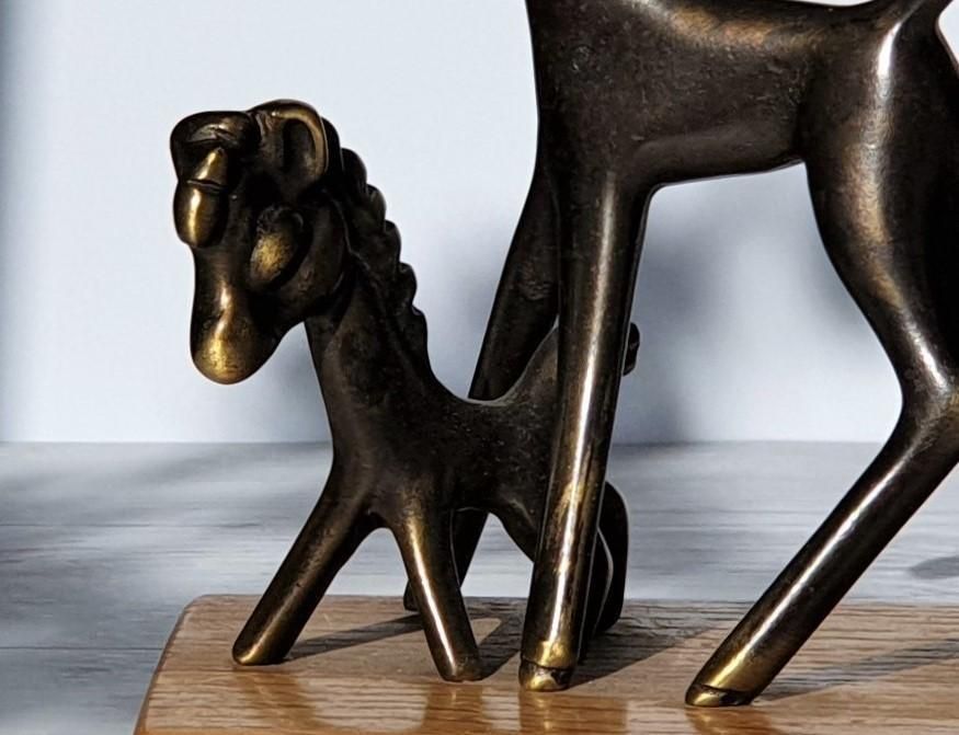 Walter Bosse For Hertha Baller Mid Century Modern Brass Horse Figurines, 1950s   60s, Austrian photo for sale