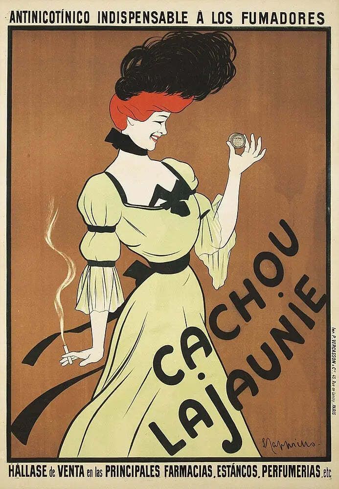Cachou Lajaunie Art Nouveau Poster Door Leonetto Cappiello, 1900
