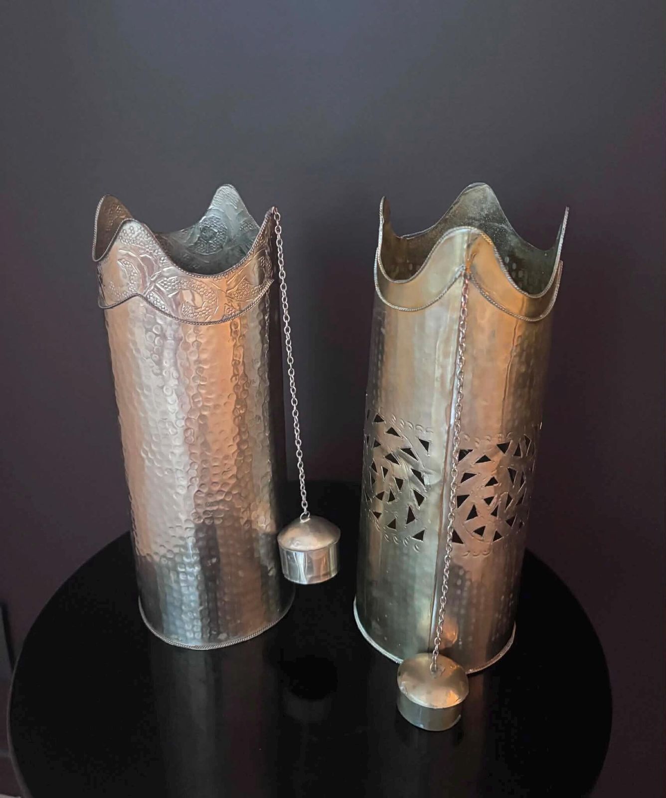 photo buy Metalen flessenhoes met stop – handgemaakt, Marokkaans