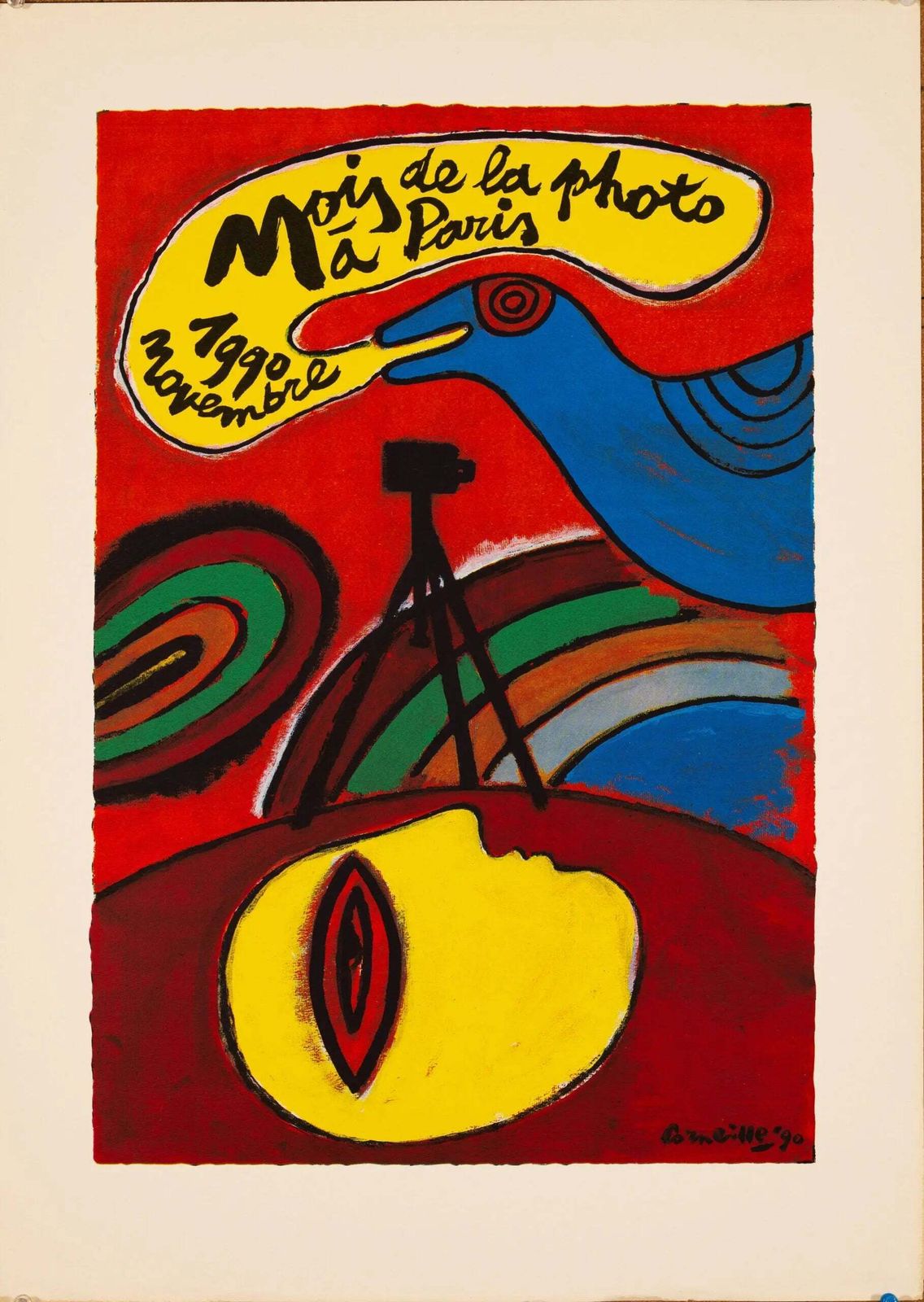 Guillaume Corneille 1990 Mois De La Photo Original Serigraph Print
