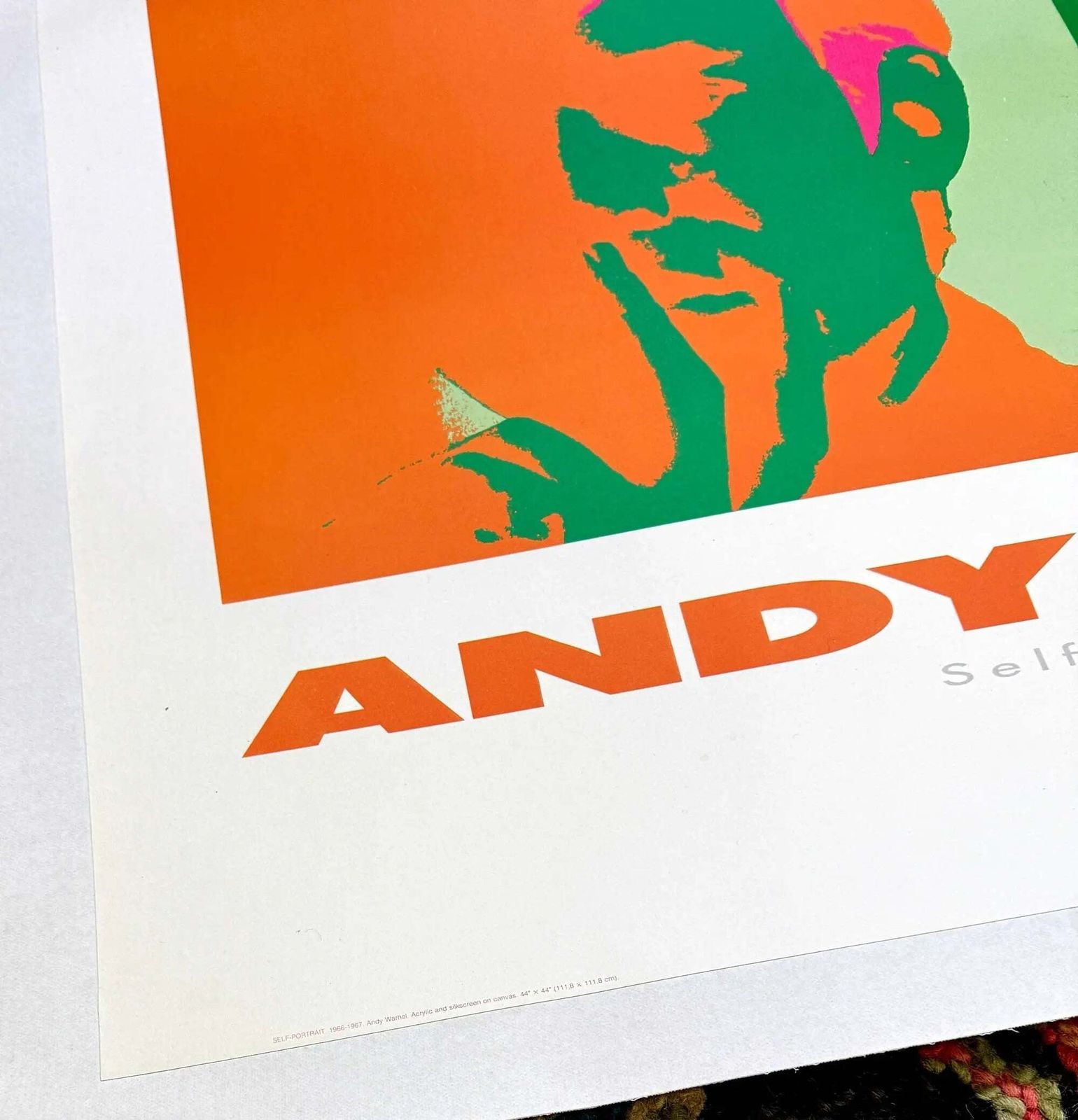 photo furniture Original Rare Andy Warhol Self Portrait 1989 Pop Art Offset Lithograph Poster
