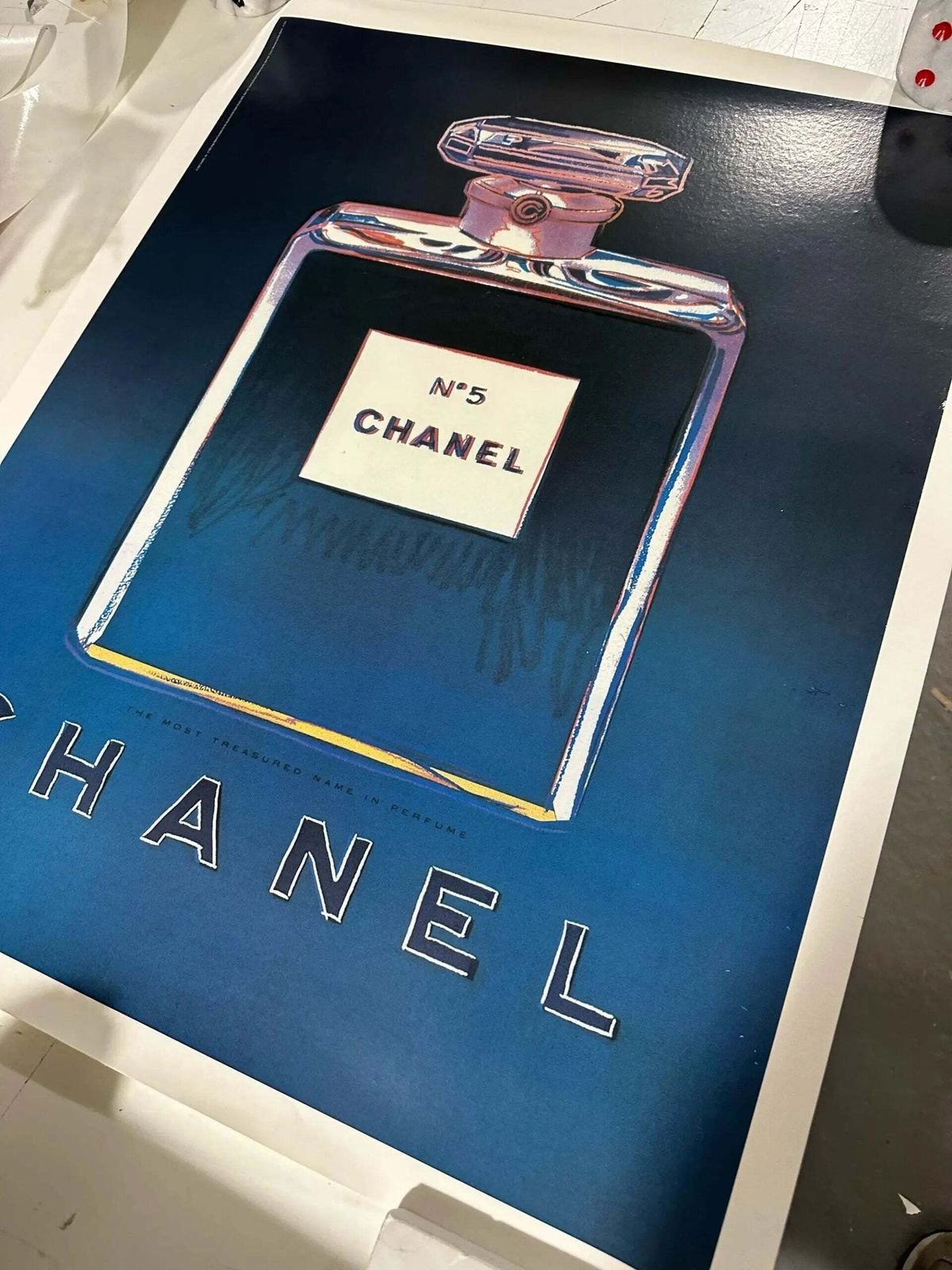 Authentic Andy Warhol Chanel No 5 Original Perfume Poster Set photo furniture