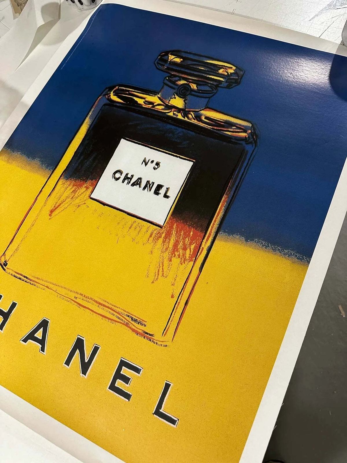 Authentic Andy Warhol Chanel No 5 Original Perfume Poster Set photo for sale
