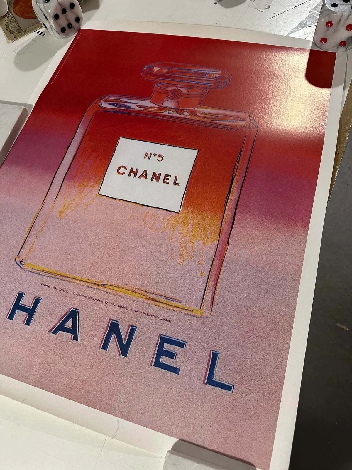 Authentic Andy Warhol Chanel No 5 Original Perfume Poster Set photo 1435.0