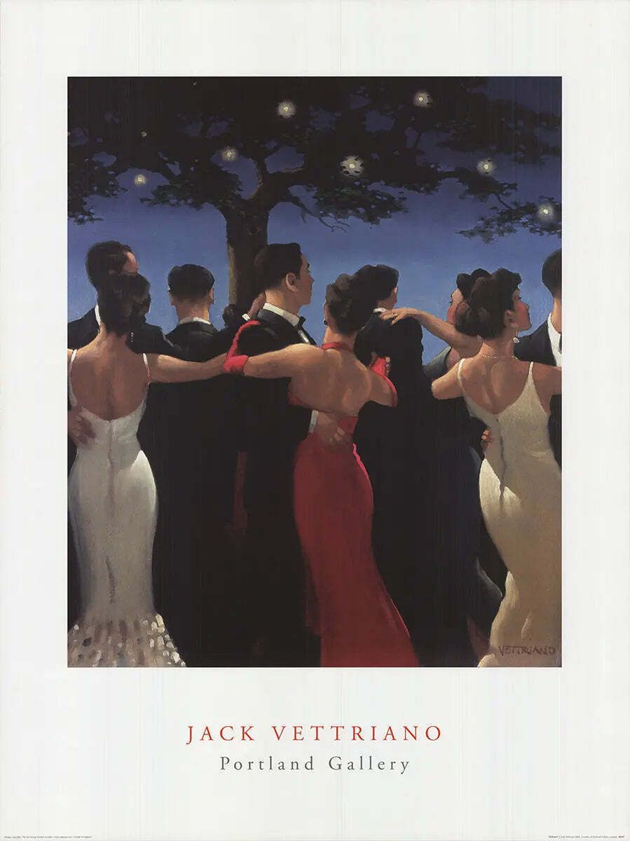 Lithographie offset Jack Vettriano Waltzers 2000, grand format, estampe romantique