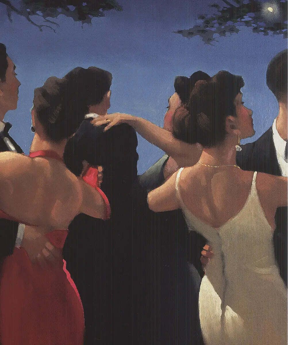 Lithographie offset Jack Vettriano Waltzers 2000, grand format, estampe romantique photo Art