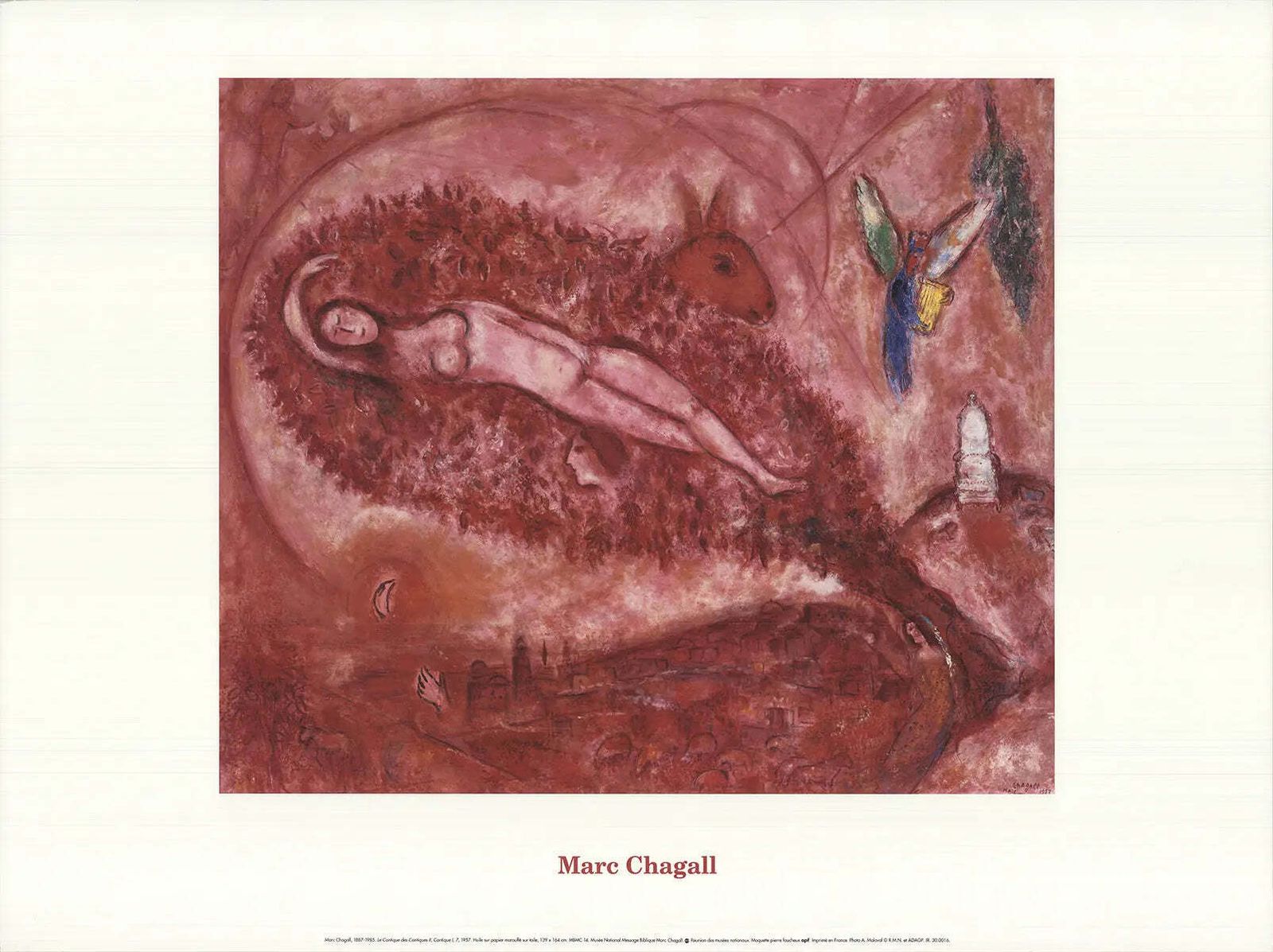 Marc Chagall The Song Of Songs II Lithograph Fine Art Poster