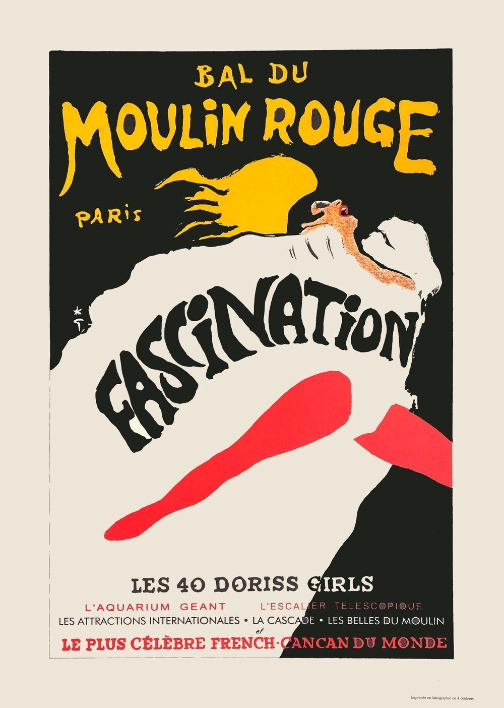 René Gruau Poster Moulin Rouge   Fascination   Les 40 Doriss Girls 2009