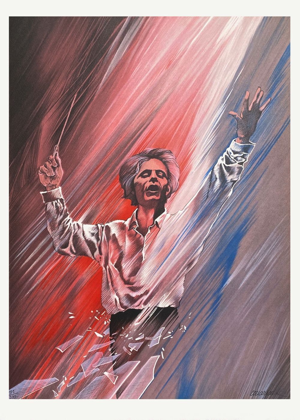 Jean Pierre Couarraze Signed Lithograph Le Chef D'orchestre 1985