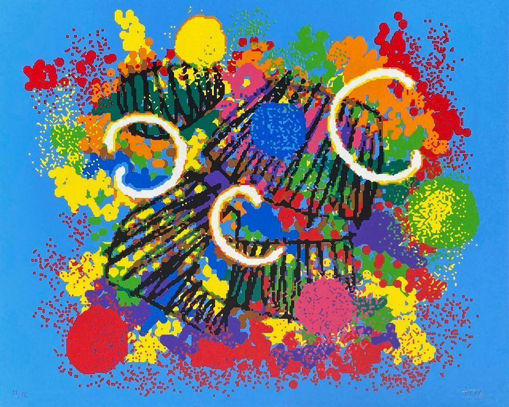 Lithographie signée Atto Composition Numérique 1995