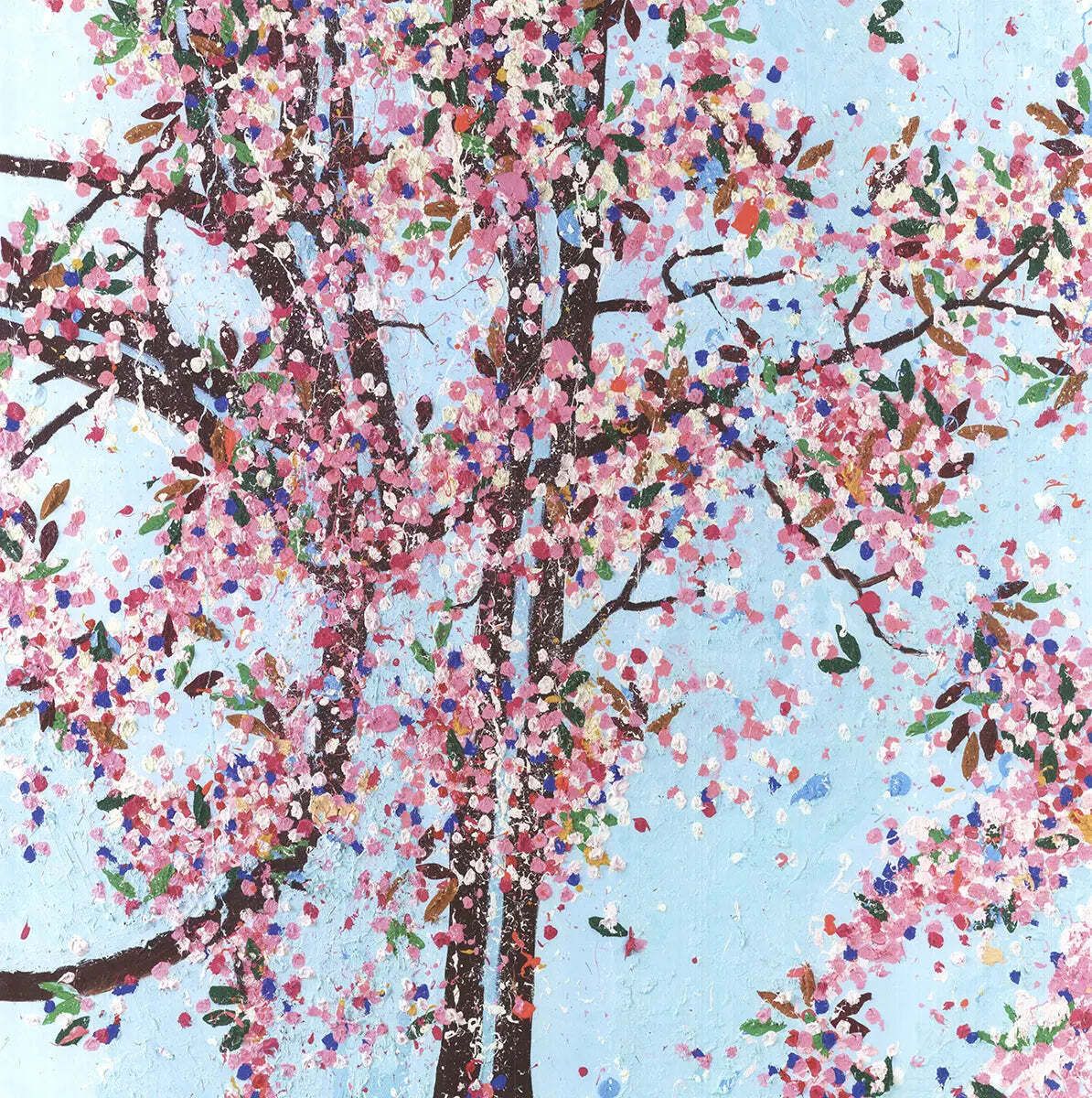 Original Damien Hirst Wonderful World Blossom 2021 Offset Lithograph Poster photo furniture