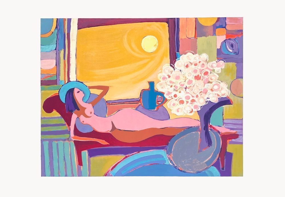 Wallace Sommers Screenprint Nu Au Canapé 1988