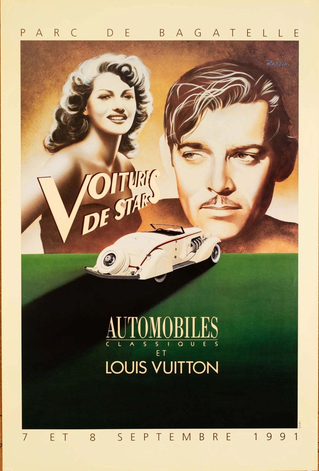 Affiche sérigraphiée Louis Vuitton Bagatelle par Razzia, 1991