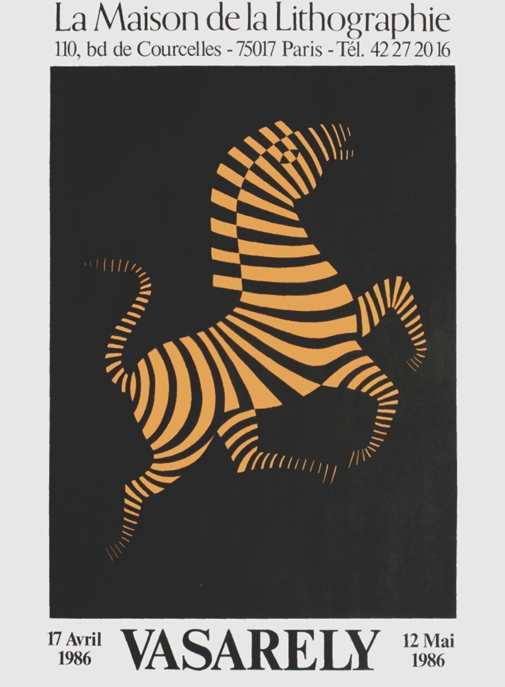 Victor Vasarely Poster Expo 86   Maison De La Lithographie 1987