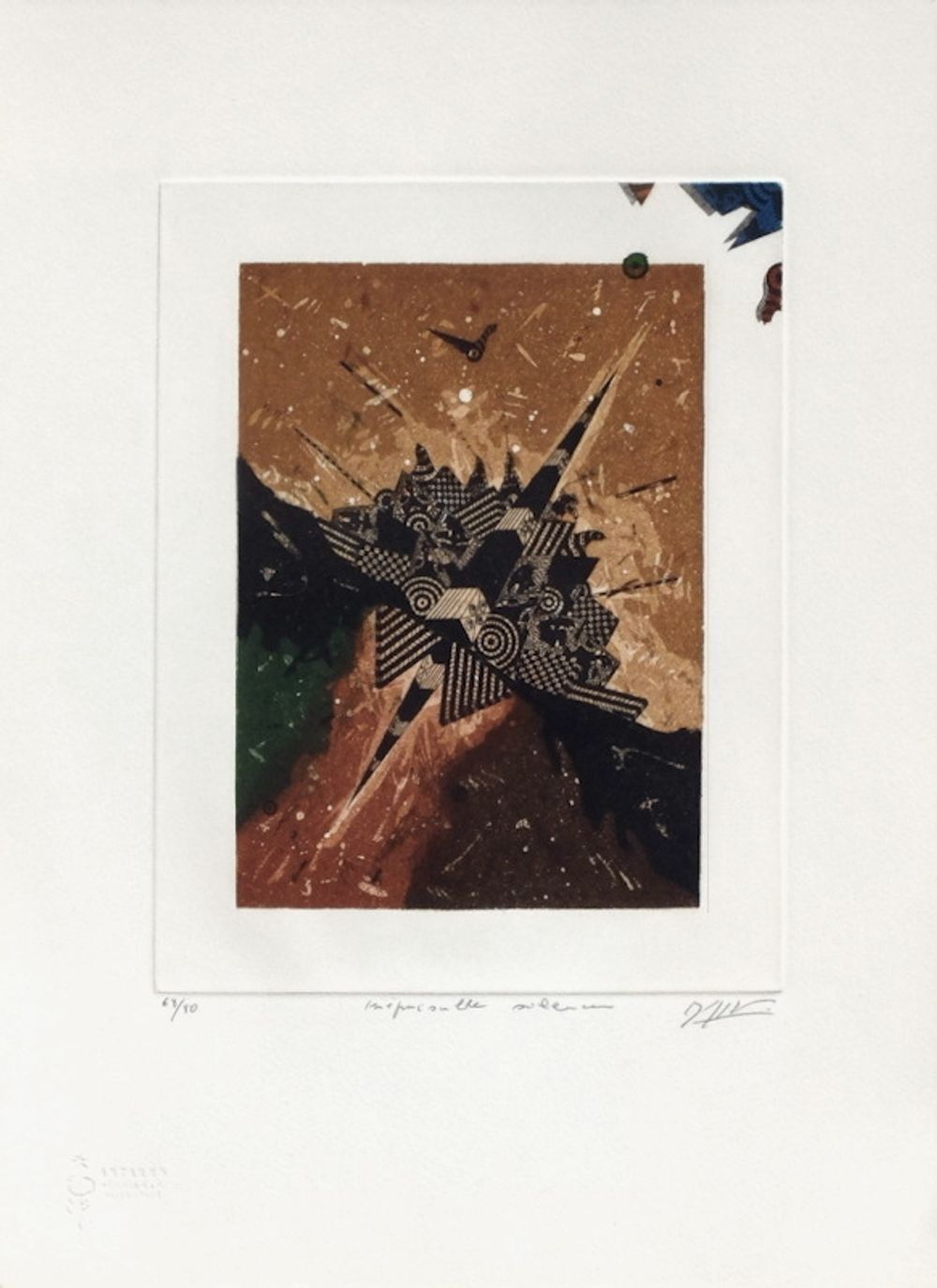 Georges Dussau Signed Etching Inépuisable Silence 1980