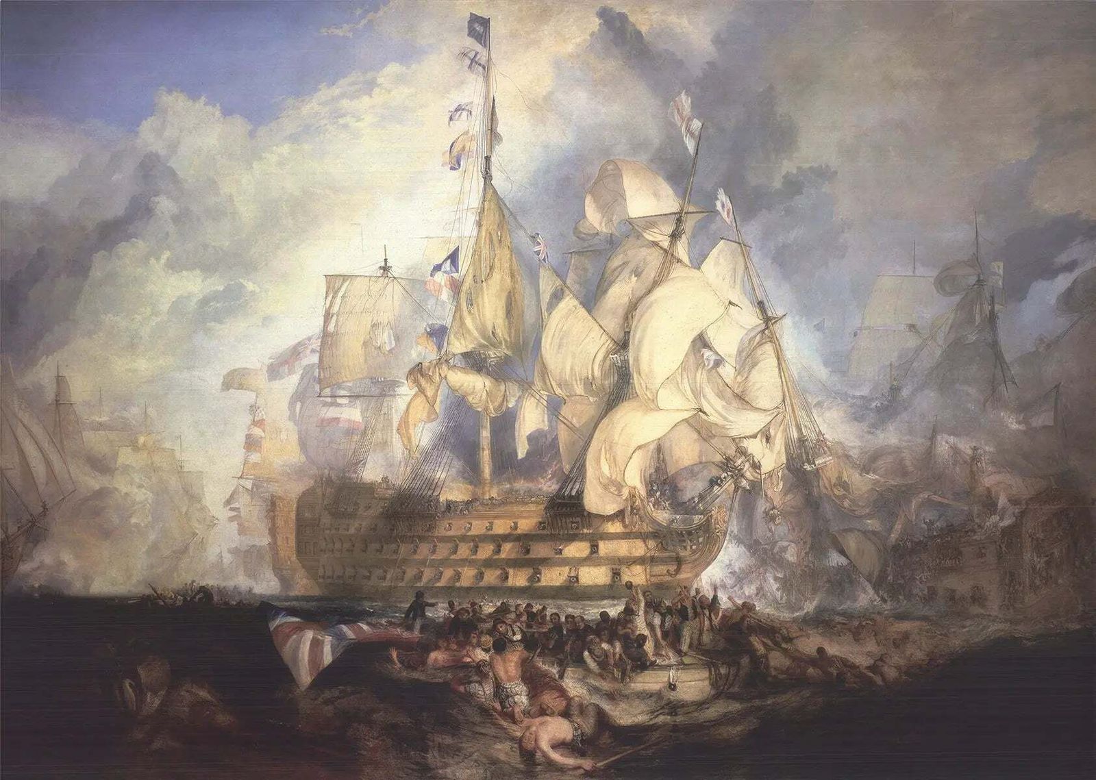 J.M.W. Turner The Battle Of Trafalgar Grootformaat Tentoonstellingsposter photo furniture