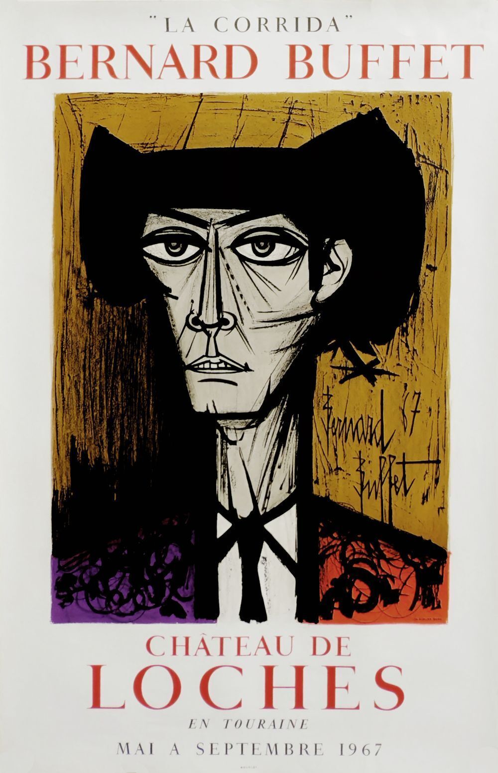 Affiche Expo 67 Château de Loches, d'après Bernard Buffet