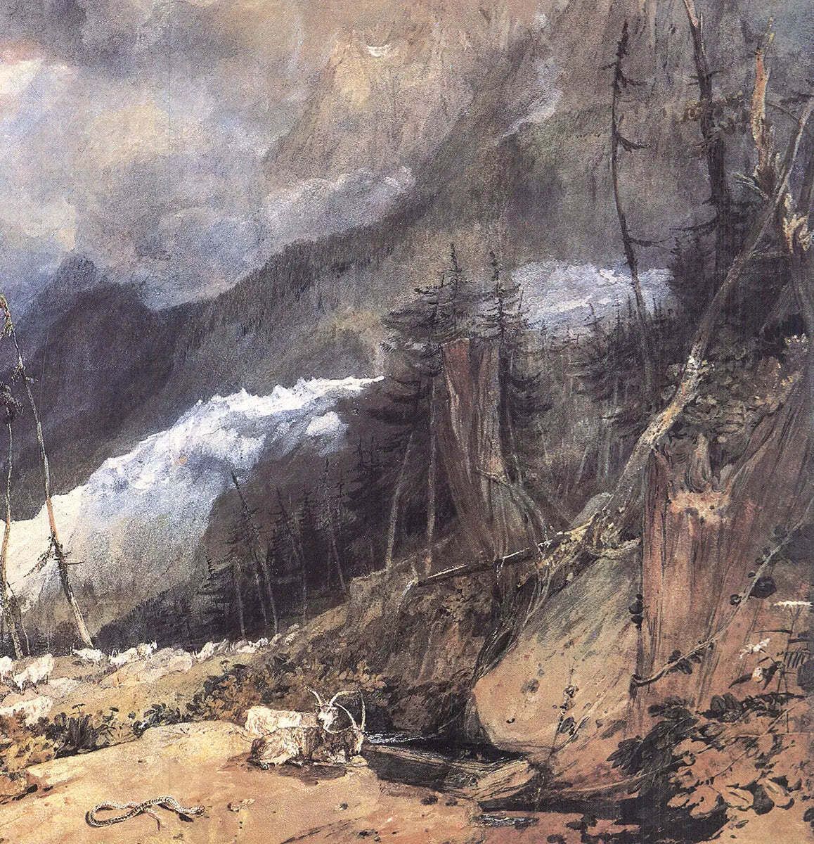 John Malloy Turner Glacier And Source Arveiron Exhibition Poster 1987 photo for sale
