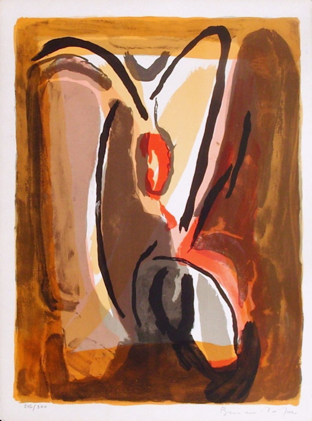 Lithographie signée Bram Van Velde Mp 060 1970