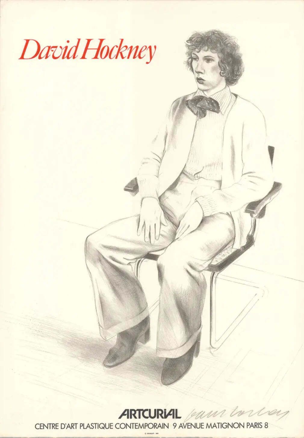 David Hockney Gregory Evans Gesigneerd 1979 Gelimiteerde Oplage Offset Lithografie