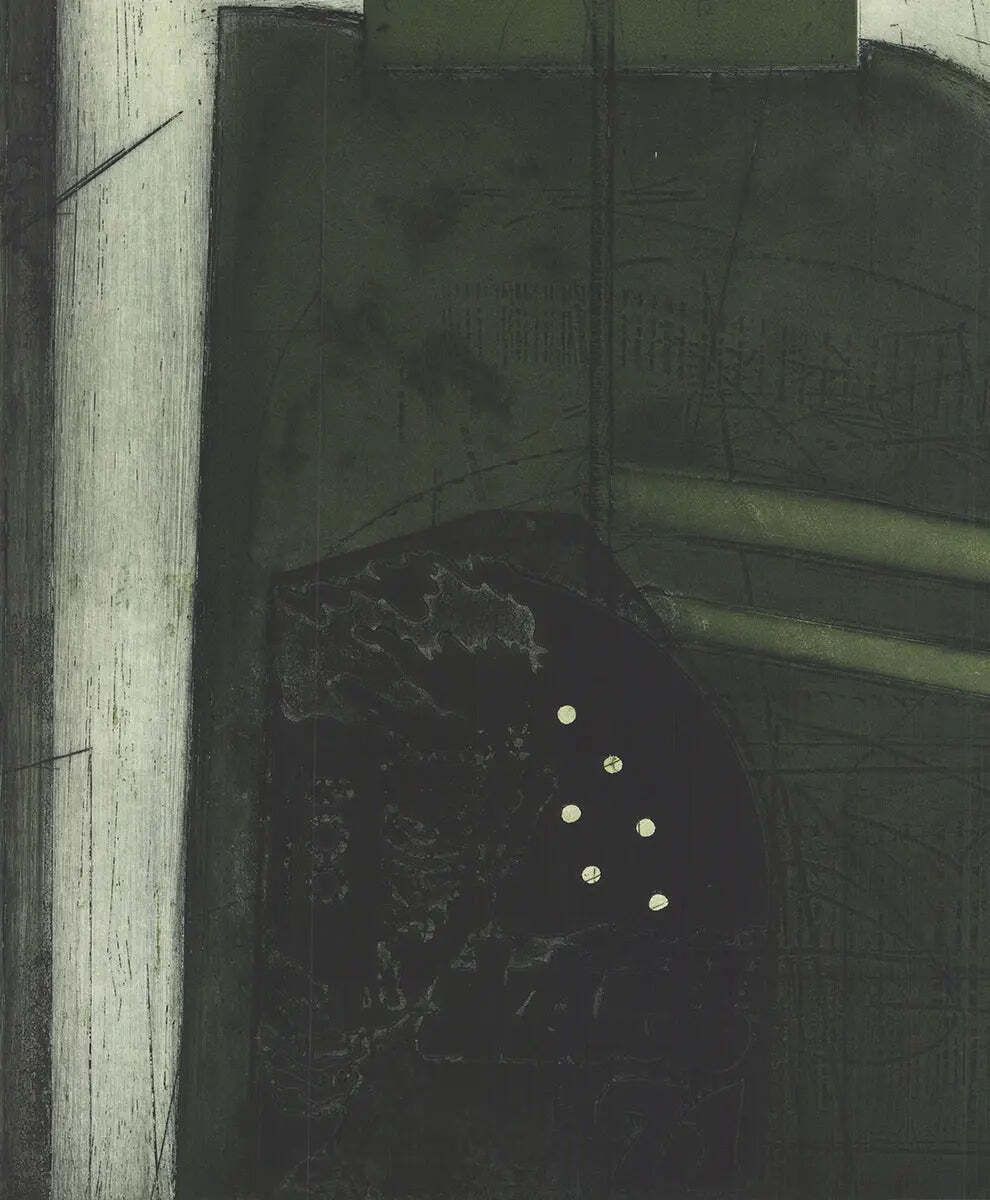 Karl Fred Dahmen Original Signed Untitled 1971 Abstract Etching Art Print photo Kunst
